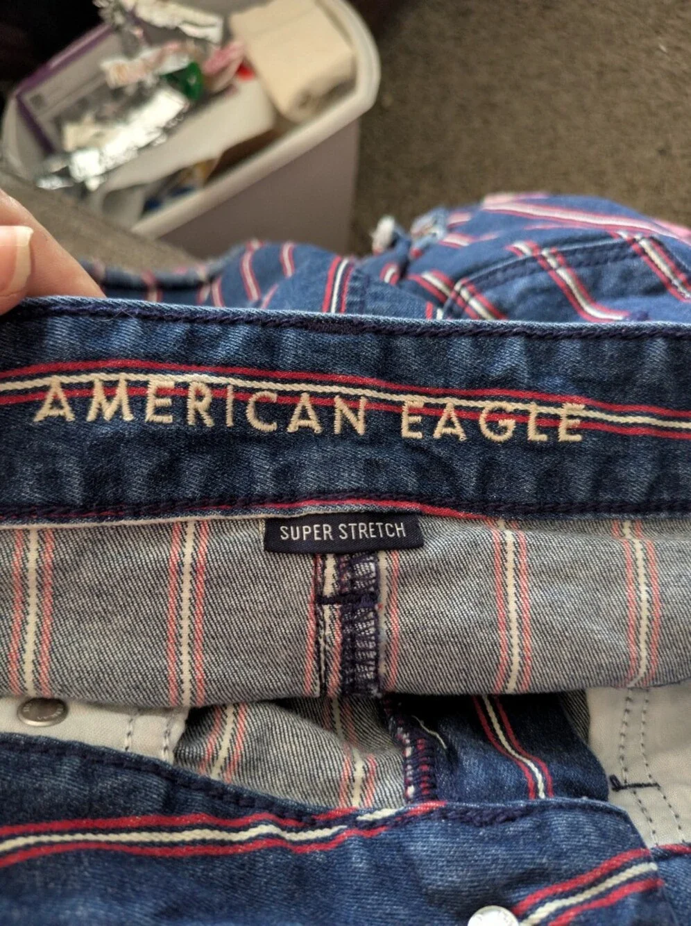 American Eagle Super Stretch Hi Rise Mini Denim Skirt Size 4